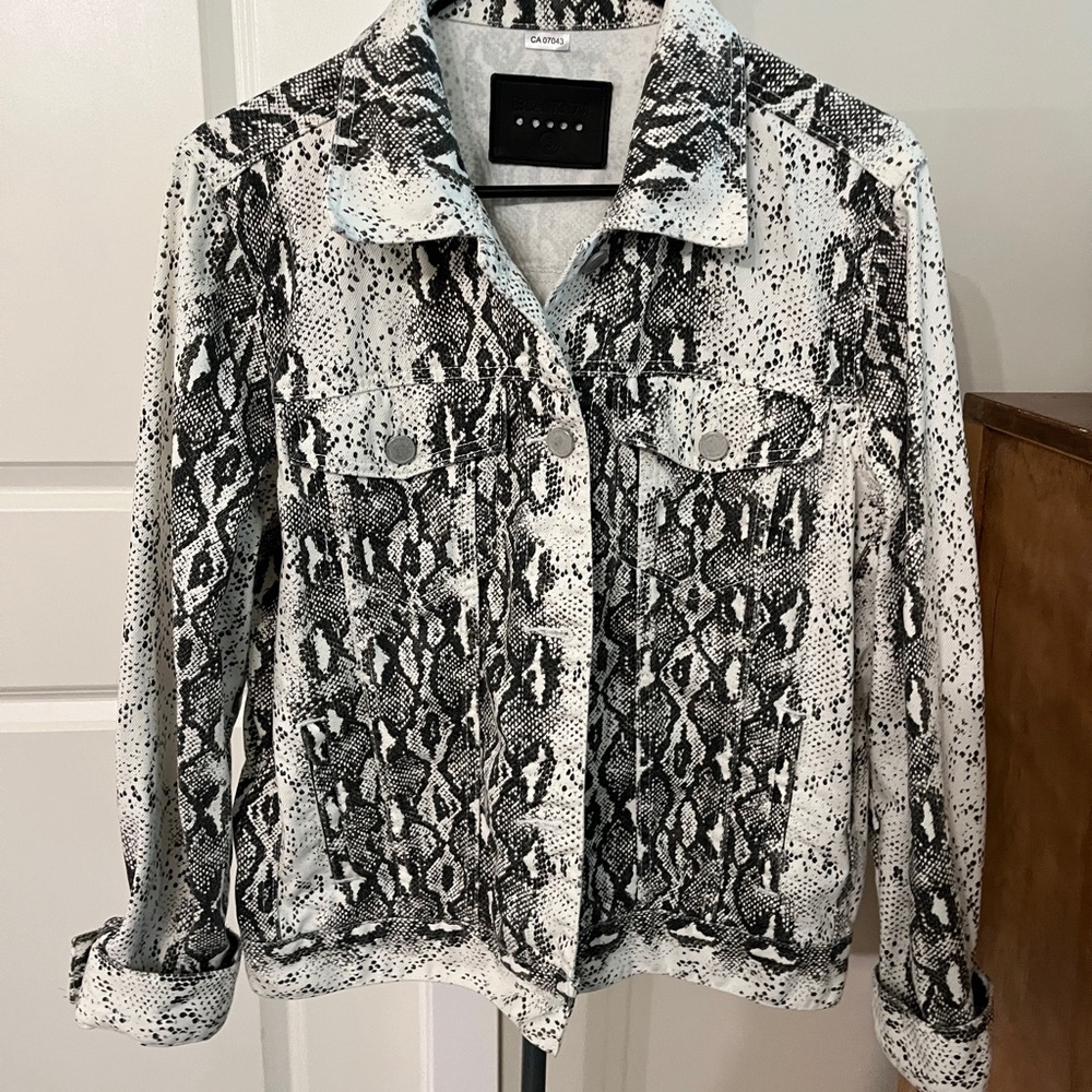 Blank NYC Monochrome Snakeskin Jacket